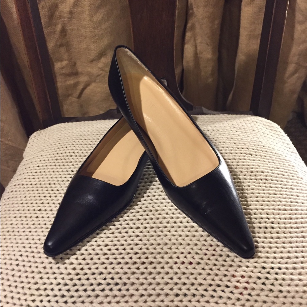 J Crew pointed toe black flats NWOT